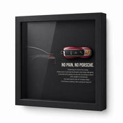 No Pain No Porsche – Dekoratif Shadow Box Tablo