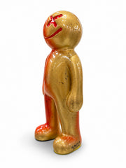 Penkoks Gold Pop Art Heykel – 32 cm El Boyaması Dekoratif Figür