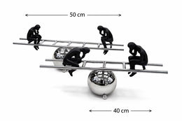 2'li Dekoratif Denge Heykeli 50 cm - 40 cm