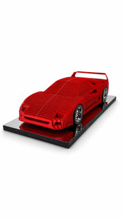 Ferrari F40 İlhamlı Dekoratif Araba Heykeli – Kırmızı