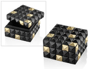 Kare Siyah Gold Zımba Kutu