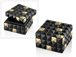 Kare Siyah Gold Zımba Kutu