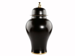 Porselen Gold Siyah Büyük Küp