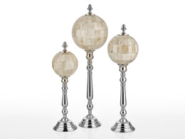 Milan Bej Geçişli Dekoratif Toplar 51cm-42.5cm-35.5cm