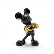 Mickey Mouse Black Gold Dekoratif Figür 62cm - Parlak Siyah Kaplama Altın Eldiven