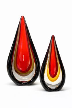 İkili Damla Cam Dekor Seti