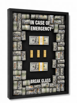 In Case of Emergency Deluxe – Dolar Çerçeveli Büyük Format Shadow Box