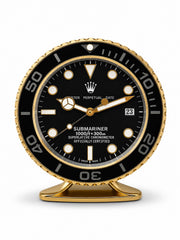 Submariner Tasarımlı Dekoratif Masa Saati – Altın & Siyah | 25x30 cm