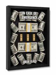 In Case of Emergency Dollar Edition – Çerçeveli Sanatsal Kolaj
