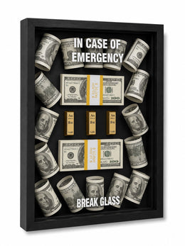 In Case of Emergency Dollar Edition – Çerçeveli Sanatsal Kolaj