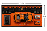 Porsche 911 GT3 RS Lego Technic Tablo – Turuncu Kolaj | 120x80 cm