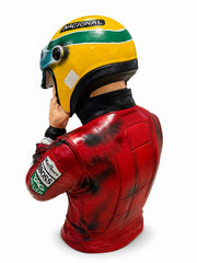 Graffiti Art Formula 1 Büst Heykel – Senna Edition | 70 cm Dekoratif Figür