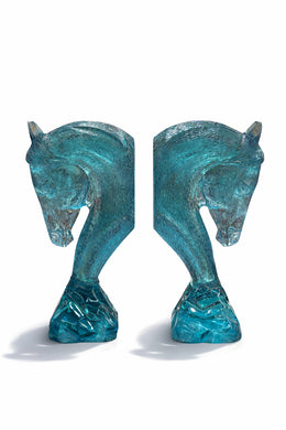 Turkuaz At Kitap Tutucu