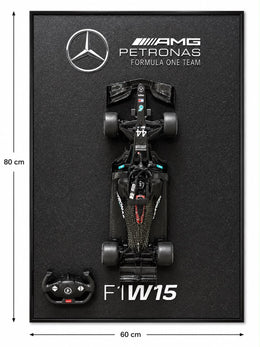 Mercedes AMG Petronas F1 W15 RC Model Tablo – Hamilton No.44 Koleksiyonluk | 60x80 cm