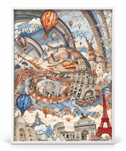 Dünya Şehirleri Temalı Pleksi Ön Yüzlü Tablo 80 × 120 cm