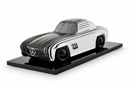 Mercedes 300 SL Klasik Dekoratif Heykel | Siyah Kaideli Lüks Metal Obje