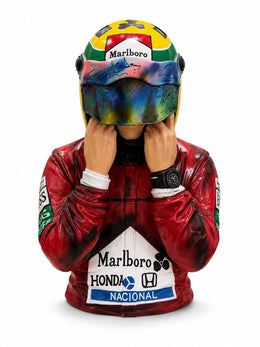 Graffiti Art Formula 1 Büst Heykel – Senna Edition | 70 cm Dekoratif Figür