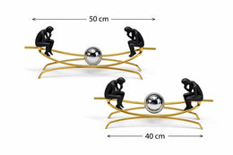 Altın Tonlu 2'li Figürlü Denge Heykeli 50 cm - 40 cm