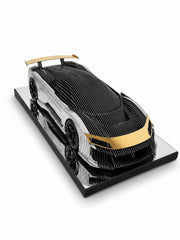 Lamborghini İlhamlı Süper Spor Dekoratif Heykel | Altın Detaylı Lüks Metal Obje