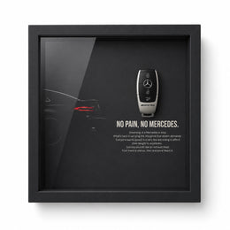 No Pain No Mercedes – Dekoratif Shadow Box Tablo