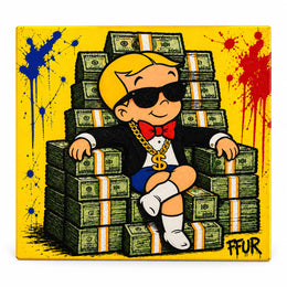 Money Throne – FFUR Pop Art Kanvas Tablo 100x100 cm