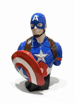 Captain America Büst Heykel - Süper Kahraman Dekoratif Obje