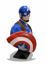 Captain America Büst Heykel - Süper Kahraman Dekoratif Obje