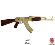 Denix 1086/L AK-47 Gold Replik Tüfek – Altın Kaplama Dekoratif Koleksiyon Silahı, 87 cm, Made in Spain