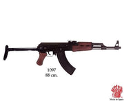 Denix 1097 AK-47 Katlanabilir Dipçikli Replik Tüfek – Dekoratif Koleksiyon Silahı, 88 cm, Made in Spain