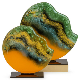 2'li Renkli Cam Disk