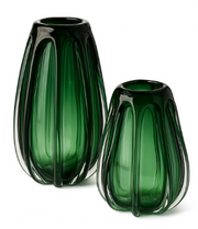 2'li Cam Vazo Yeşil