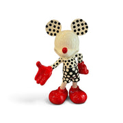 Puantiyeli Dekoratif Mickey Figürü – Siyah Beyaz ve Kırmızı