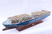 CMA CGM Marco Polo Konteyner Gemisi Maketi – El Yapımı Ahşap Gemi Modeli