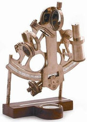 Pirinç Sekstant – Vintage Denizcilik Navigasyon Aleti Dekoratif Obje