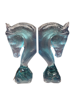 Turkuaz At Kitap Tutucu