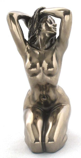 Bronz Kadın Figürü Heykel – Modern Sanat Objesi | 15 cm