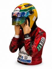 Graffiti Art Formula 1 Büst Heykel – Senna Edition | 70 cm Dekoratif Figür
