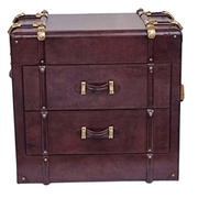 2 Çekmeceli Deri Sandık