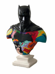Batman büst dev boy modern heykel lüks koleksiyon objesi siyah maskülen dekor 54cm