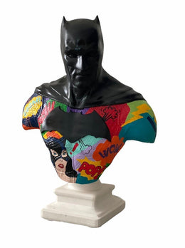 Batman büst dev boy modern heykel lüks koleksiyon objesi siyah maskülen dekor 54cm