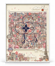Paris Temalı Pleksi Ön Yüzlü Tablo 80 × 120 cm