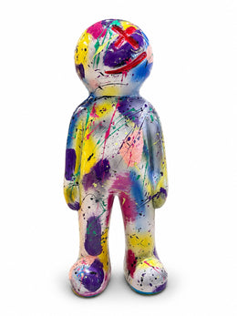 Penkoks Splatter Pop Art Heykel – 60 cm El Boyaması Dekoratif Figür