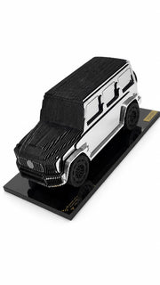 Mercedes G-Wagon Dekoratif Heykel | Siyah Mermer Kaideli Metal Obje