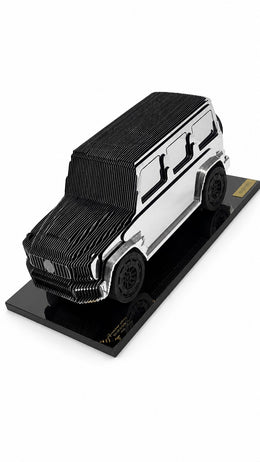 Mercedes G-Wagon Dekoratif Heykel | Siyah Mermer Kaideli Metal Obje
