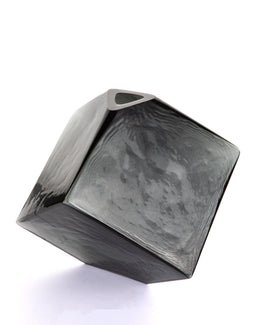 Siyah Geometrik Cam Vazo