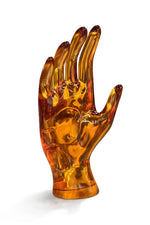 dekoratif Amber el modern sürreal heykel lüks tasarım obje amber gold sanat 38cm