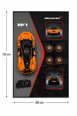 McLaren W1 Lego Technic Tablo – Turuncu Kolaj | 80x120 cm