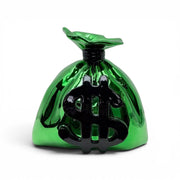 Green Money Bag Dekoratif Figür | Yeşil Para Çantası Heykeli