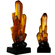 2'Lİ AMBER KRİSTAL DEKOR