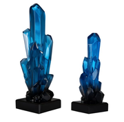 2'Lİ MAVİ KRİSTAL DEKOR